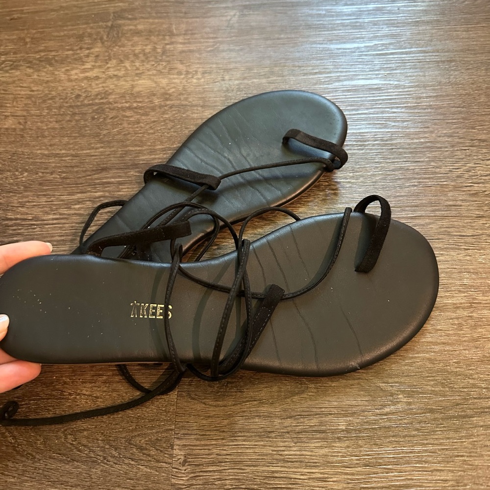 TKEES Black Sandals